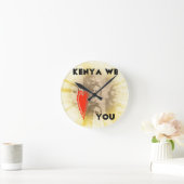 ケニヤ私達は愛します ラウンド壁時計 (ホーム)