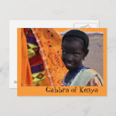 ケニヤ葉書のGabbra tribal girl ポストカード (正面/裏面)