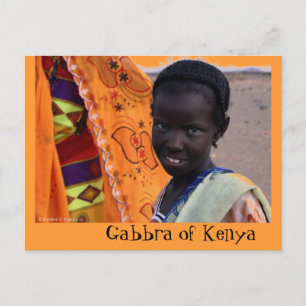 ケニヤ葉書のGabbra tribal girl ポストカード