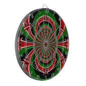 ケニヤ鮮やかヴィジョン:ケニア国旗のミラーアート ダーツボード (正面左)