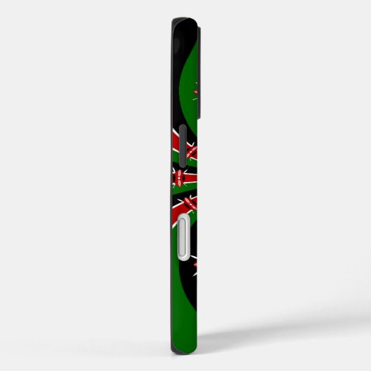 ケニヤ鮮やかヴィジョン:ケニア国旗のミラーアート Case-Mate iPhoneケース (裏面 / 右)