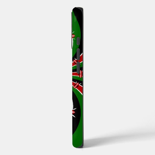 ケニヤ鮮やかヴィジョン:ケニア国旗のミラーアート Case-Mate iPhoneケース (裏面 / 左)