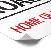 ケニワースロードスタジアム通りサイン ポスター (角)