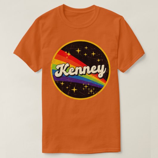 ケニーレインボーイン宇宙ヴィンテージグランゲスタイル Tシャツ (デザイン正面)