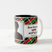 ケニ最高のアママパーソナライズされたケニア国旗の写真 ツートーンマグカップ (正面右)