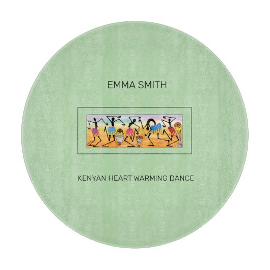 ケニ素晴らしアハート温暖化ダンス カッティングボード (正面)