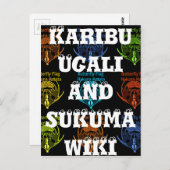 ケニ素晴らしアンバタフライ国旗のタイポグラフィエレガント ポストカード (正面/裏面)