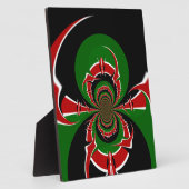 ケニ鮮やかア国旗のパターン:強力な芸術 フォトプラーク (側面)