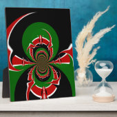 ケニ鮮やかア国旗のパターン:強力な芸術 フォトプラーク (側面)