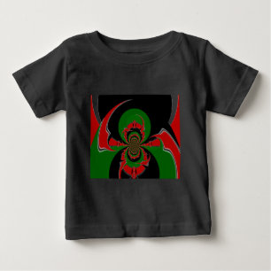 ケニ鮮やかア国旗のパターン:強力な芸術 ベビーTシャツ