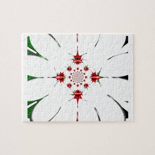 ケニ鮮やかニアシールド国旗の万華鏡のように千変万化するパターン ジグソーパズル (横)