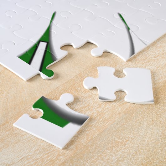 ケニ鮮やかニアシールド国旗の万華鏡のように千変万化するパターン ジグソーパズル (側面)