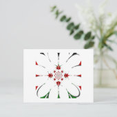 ケニ鮮やかニアシールド国旗の万華鏡のように千変万化するパターン ポストカード (スタンド正面)