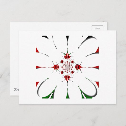 ケニ鮮やかニアシールド国旗の万華鏡のように千変万化するパターン ポストカード (正面/裏面)