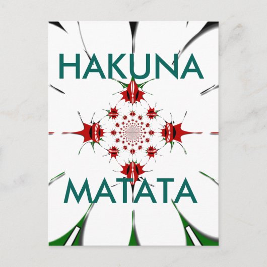 ケニ鮮やかニアシールド国旗の万華鏡のように千変万化するパターン ポストカード (正面)