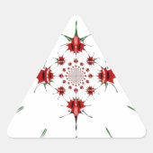 ケニ鮮やかニアシールド国旗の万華鏡のように千変万化するパターン 三角形シール (正面)