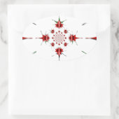 ケニ鮮やかニアシールド国旗の万華鏡のように千変万化するパターン 楕円形シール (バッグ)