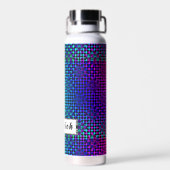 ケネス市松模様にヨンチの波打った ウォーターボトル (背面)