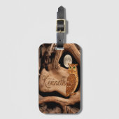 ケネス・ムーンライト・フクロウ ラゲッジタグ (正面縦)