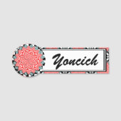 ケネス・ヨンシッチのデジタルフラワー 名札 (正面)