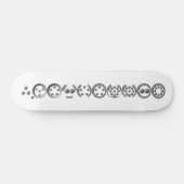 ケネス・ヨンチによる10桁のPi スケートボード (横)