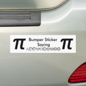 ケネス・ヨンチによる10桁のPi バンパーステッカー (車上)