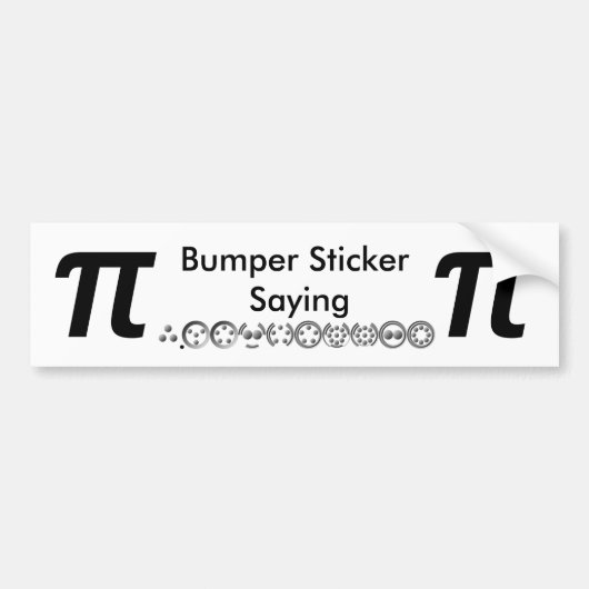 ケネス・ヨンチによる10桁のPi バンパーステッカー (正面)