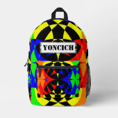 ケネス・ヨンチッチによるエネルギッシュ プリントバックパック (正面)