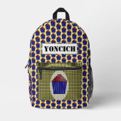 ケネス・ヨンチッチによるカップケーキ プリントバックパック (正面)