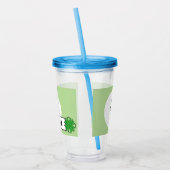 ケネスYoncich著緑のクローバーのリボン アクリルタンブラー (左)