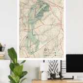 ケネソー山ナショナルバトルフィールドパークマップ ポスター (ホームオフィス)