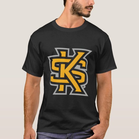 ケネソー州フールズアイコンブラック Tシャツ (正面)