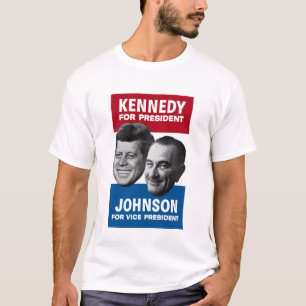 ケネディおよびジョンソンの1960年の選挙ポスター Tシャツ