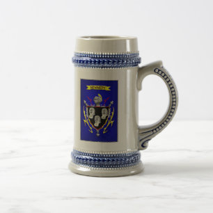 ケネディのアイルランド家族のHERALDIC盾および頂上 ビールジョッキ