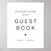 ケネディのミニマリストが私たちのゲストブック結婚に署名 ポスター (正面)