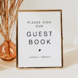 ケネディのミニマリストが私たちのゲストブック結婚に署名 ポスター