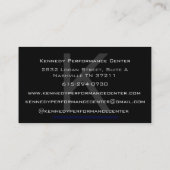 ケネディの性能の中心の名刺 名刺 (裏面)