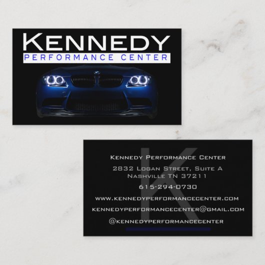 ケネディの性能の中心の名刺 名刺 (正面/裏面)