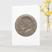 ケネディの硬貨 カード (黄色い花)