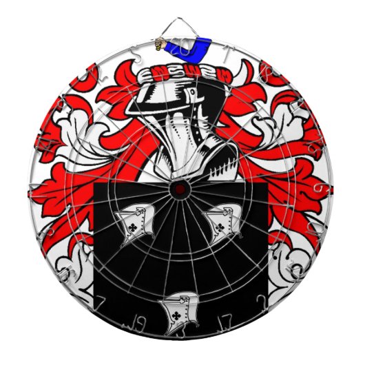 ケネディの(アイルランドの)紋章付き外衣 ダーツボード (正面)