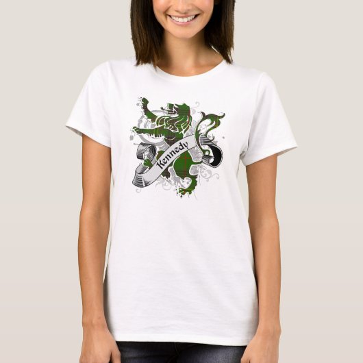 ケネディタータンチェックライオン Tシャツ (正面)