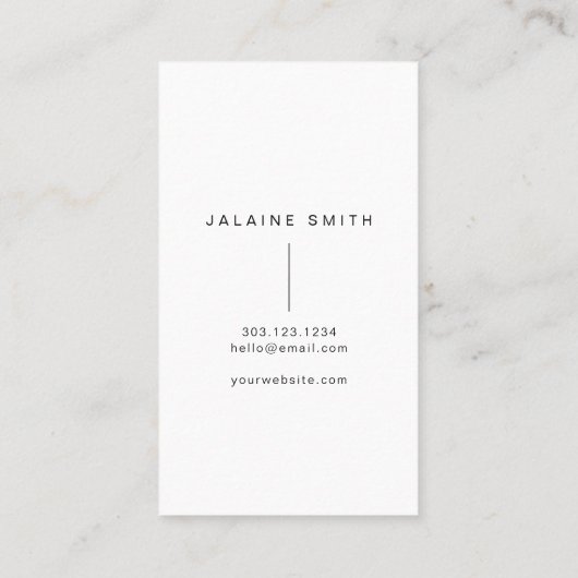 ケネディモダンミニマルお洒落リストとシンプル写真 名刺 (裏面)