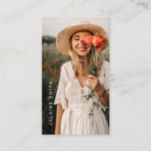 ケネディモダンミニマルお洒落リストとシンプル写真 名刺 (正面)