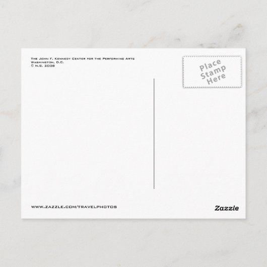ケネディーセンターのポストカード ポストカード (裏面)