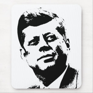 ケネディ大統領 -- 白黒 マウスパッド