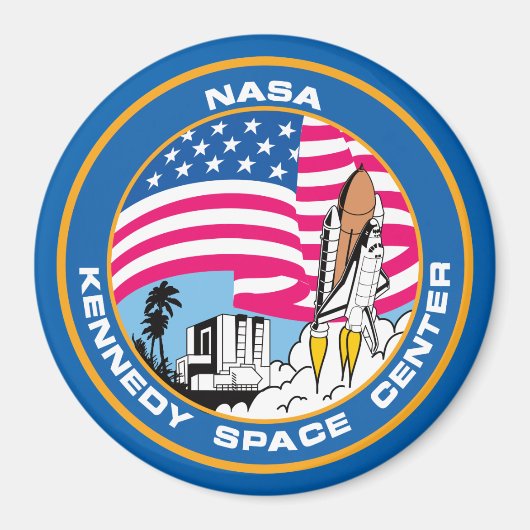 ケネディ宇宙センターおたくギーク マグネット (正面)