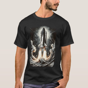 ケネディ宇宙センターのビンテージスペースシャトル打ち上げ Tシャツ