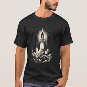 ケネディ宇宙センターのビンテージスペースシャトル打ち上げ Tシャツ