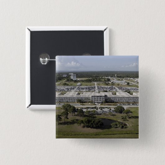 ケネディ宇宙センターの空中表示 缶バッジ (正面&裏面)