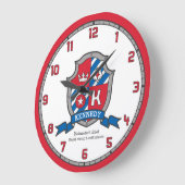 ケネディ少年の名前はヘラルドリー·ナイツ·シールドを意味する ラージ壁時計 (傾斜)